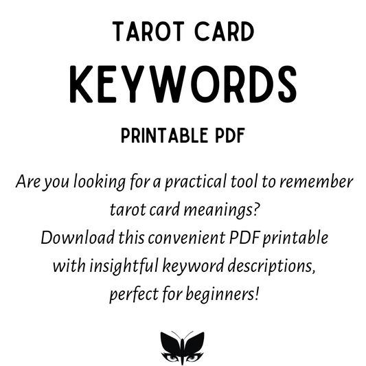 Tarot Card Keywords ~ Printable PDF Download